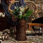 Juliska Devon Willow Rattan Stag Vase