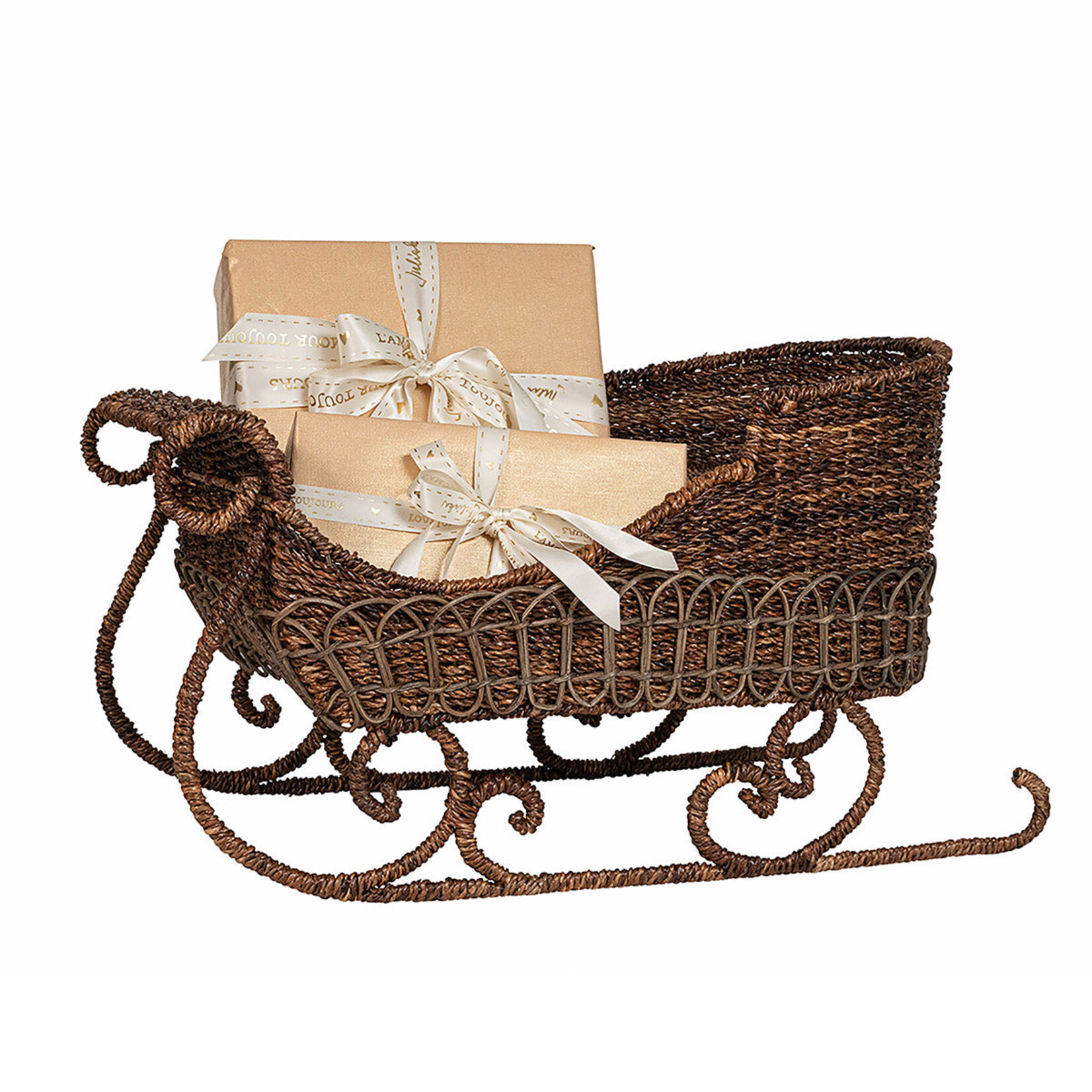 Juliska Devon Willow Rattan Sleigh