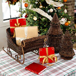 Juliska Devon Willow Rattan Sleigh