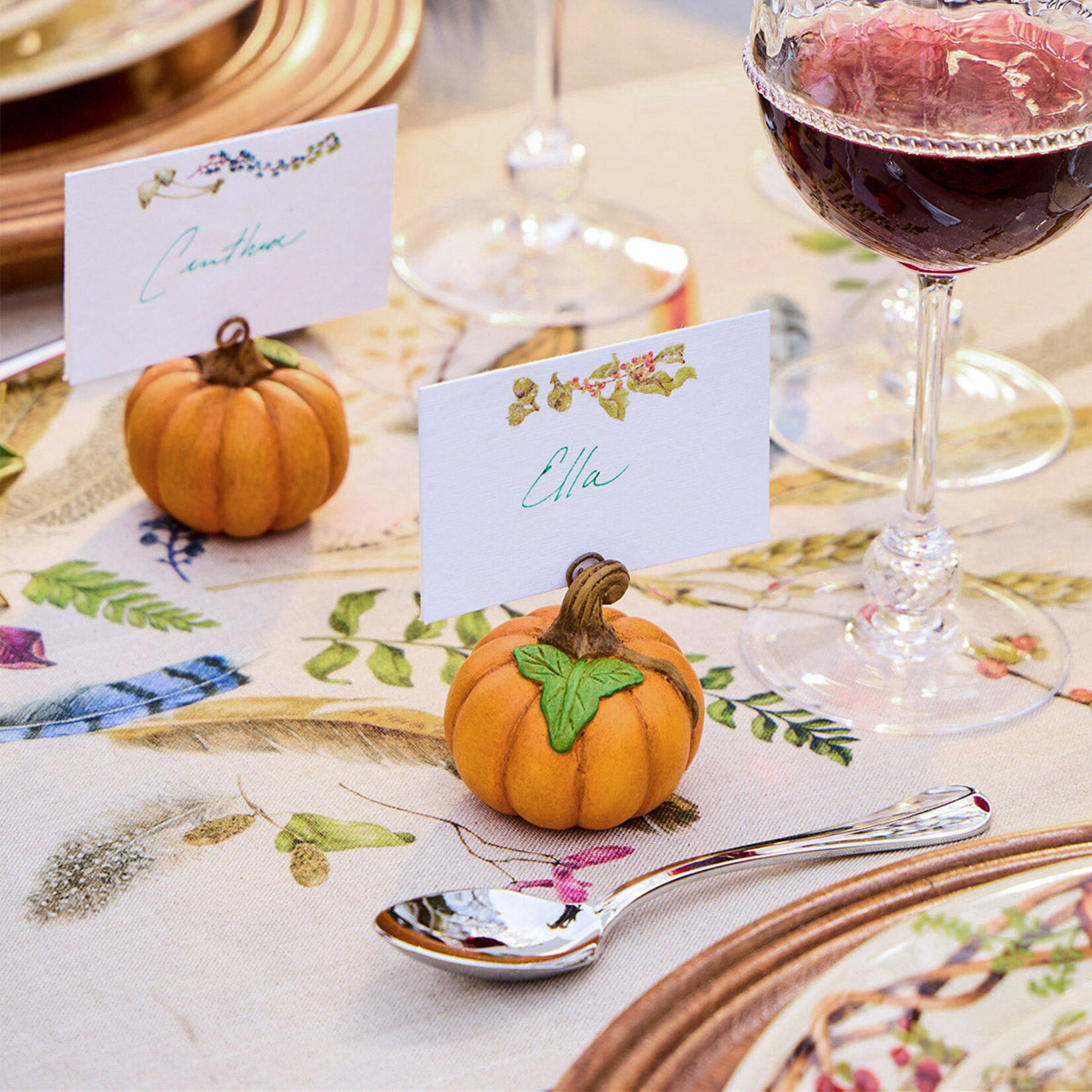 Juliska Forest Walk Pumpkin Place Card Holders (Set of 4)