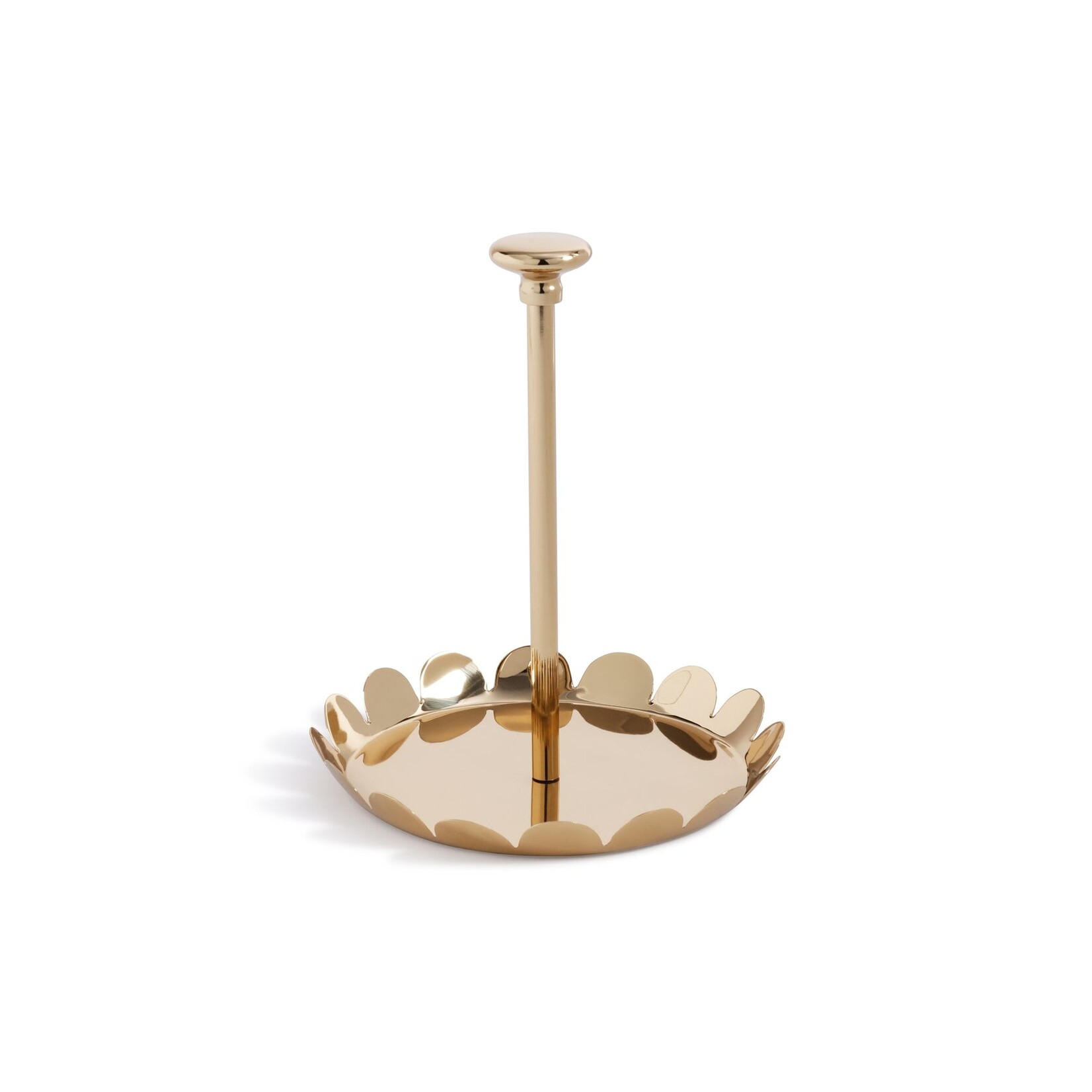 Zodax Scalloped Tray in Polished Gold