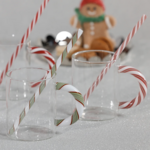 Zodax Holiday Glass Straws (Set of 5)