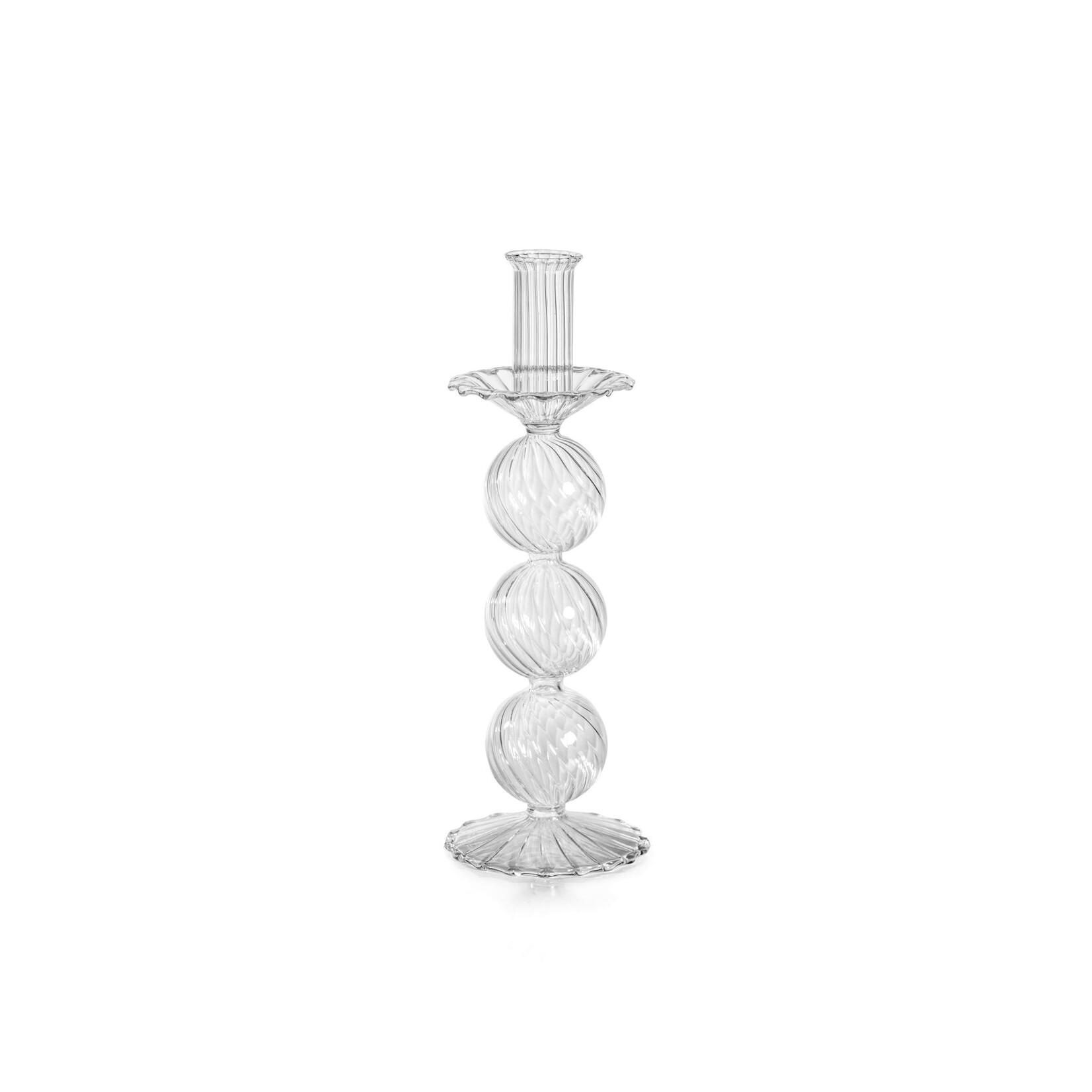 Zodax San Marco Swirl Glass Taper Holder