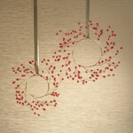 Zodax Beaded Glass Berry Wreath in Red & Gold