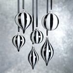 Zodax Twilight Stripe Glass Ornaments