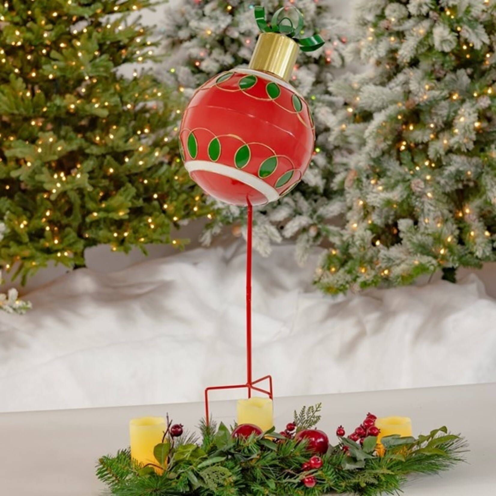 Zaer Christmas Ball Ornament Garden Stakes