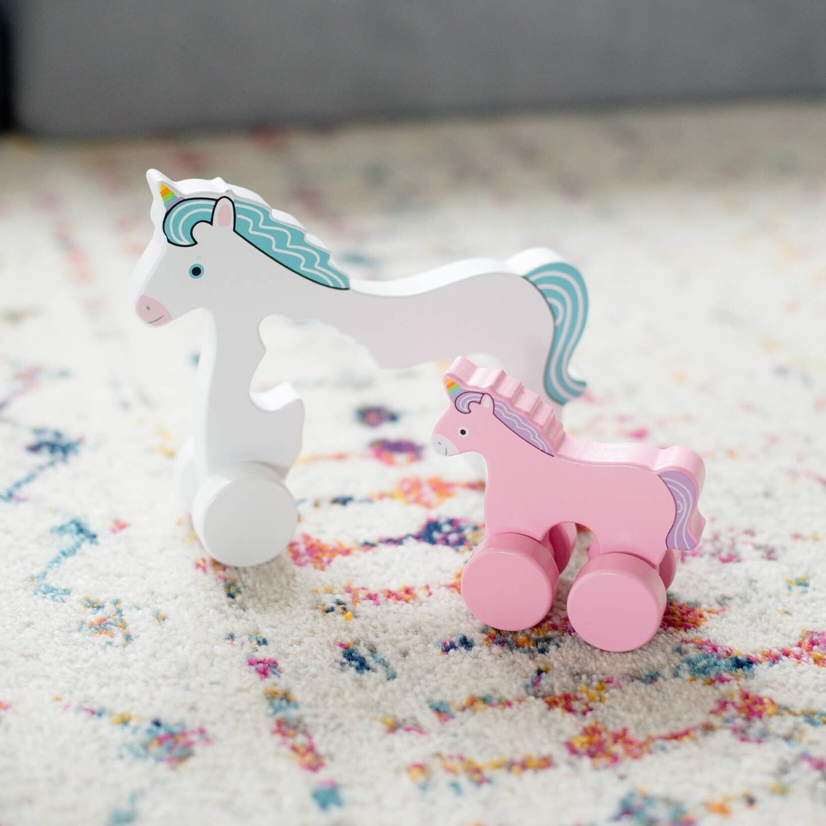 Jack Rabbit Creations Unicorn Big & Little Wooden Roller