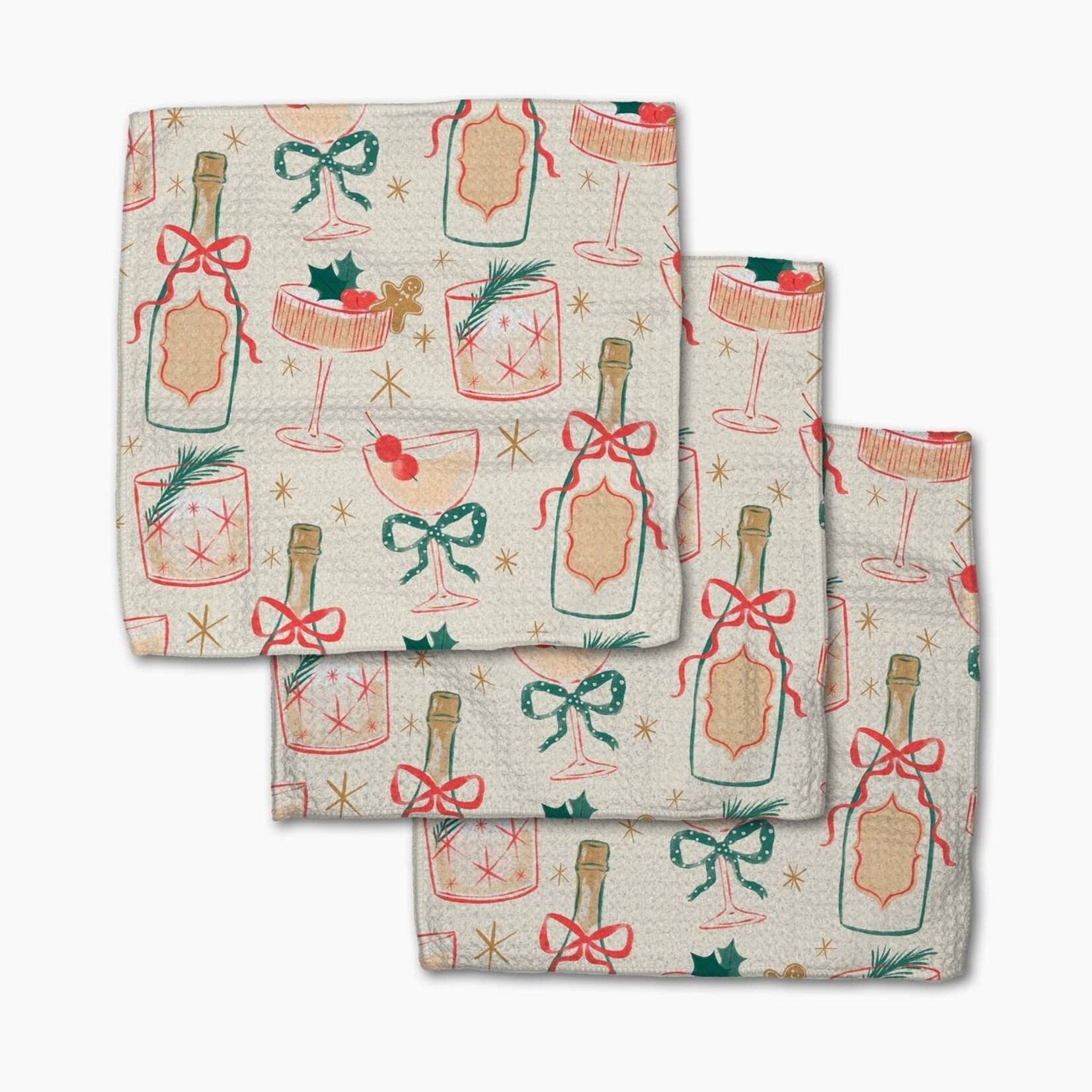 Geometry Geometry Holiday Dishcloths (Set of 3)