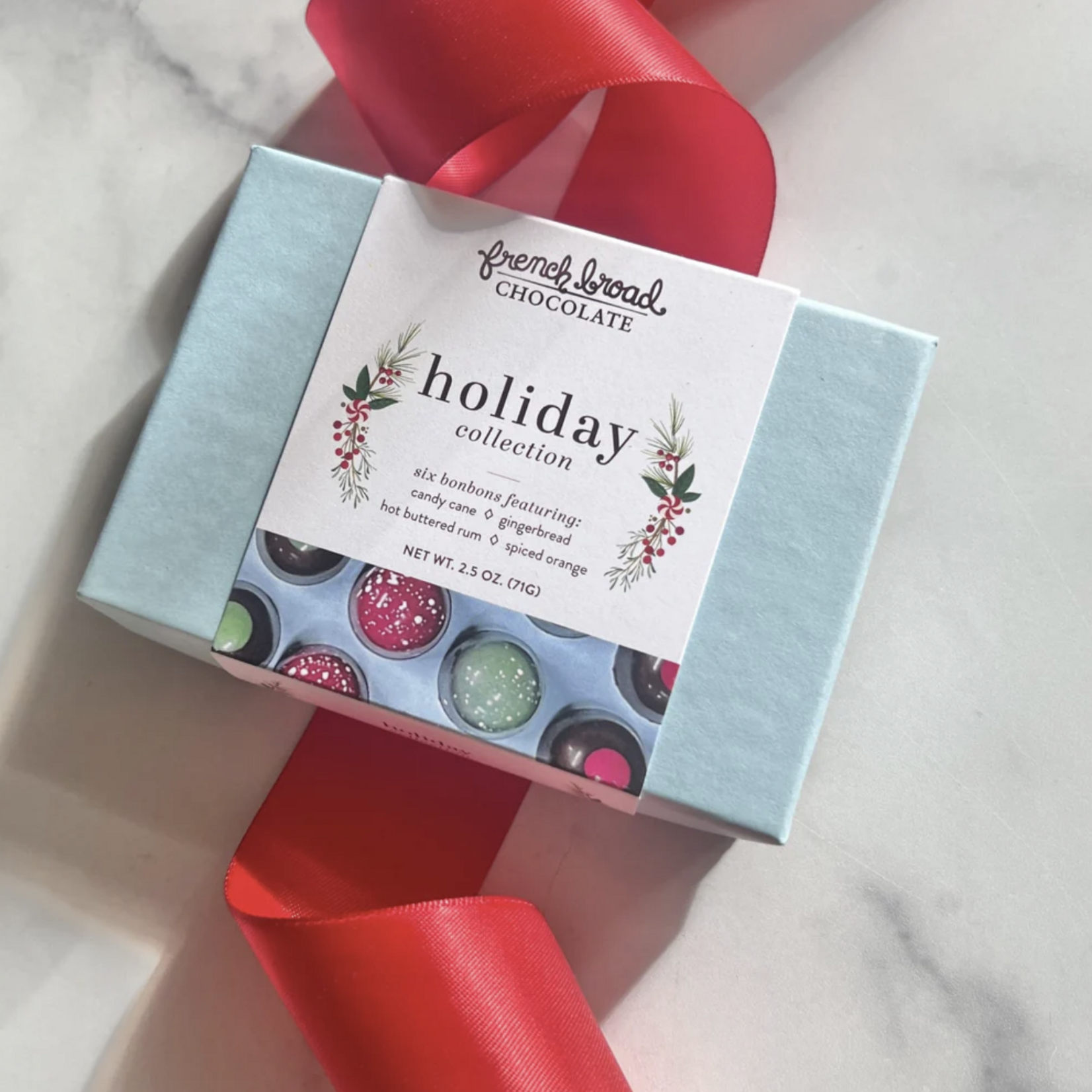 French Broad Chocolate Holiday Bonbons in a Gift Box