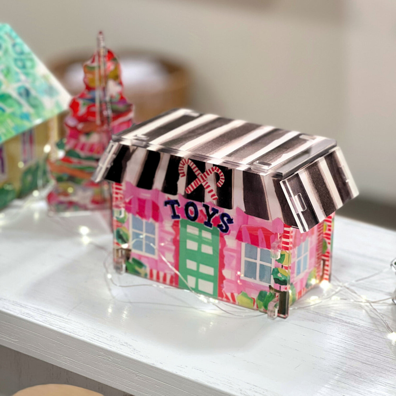 Lauren Dunn Christmas Village Acrylic Block