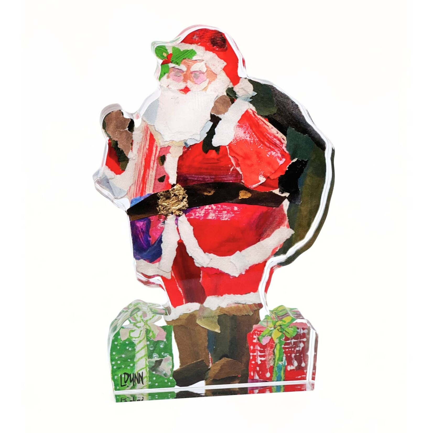Lauren Dunn Jolly Ol' St Nick Acrylic Block