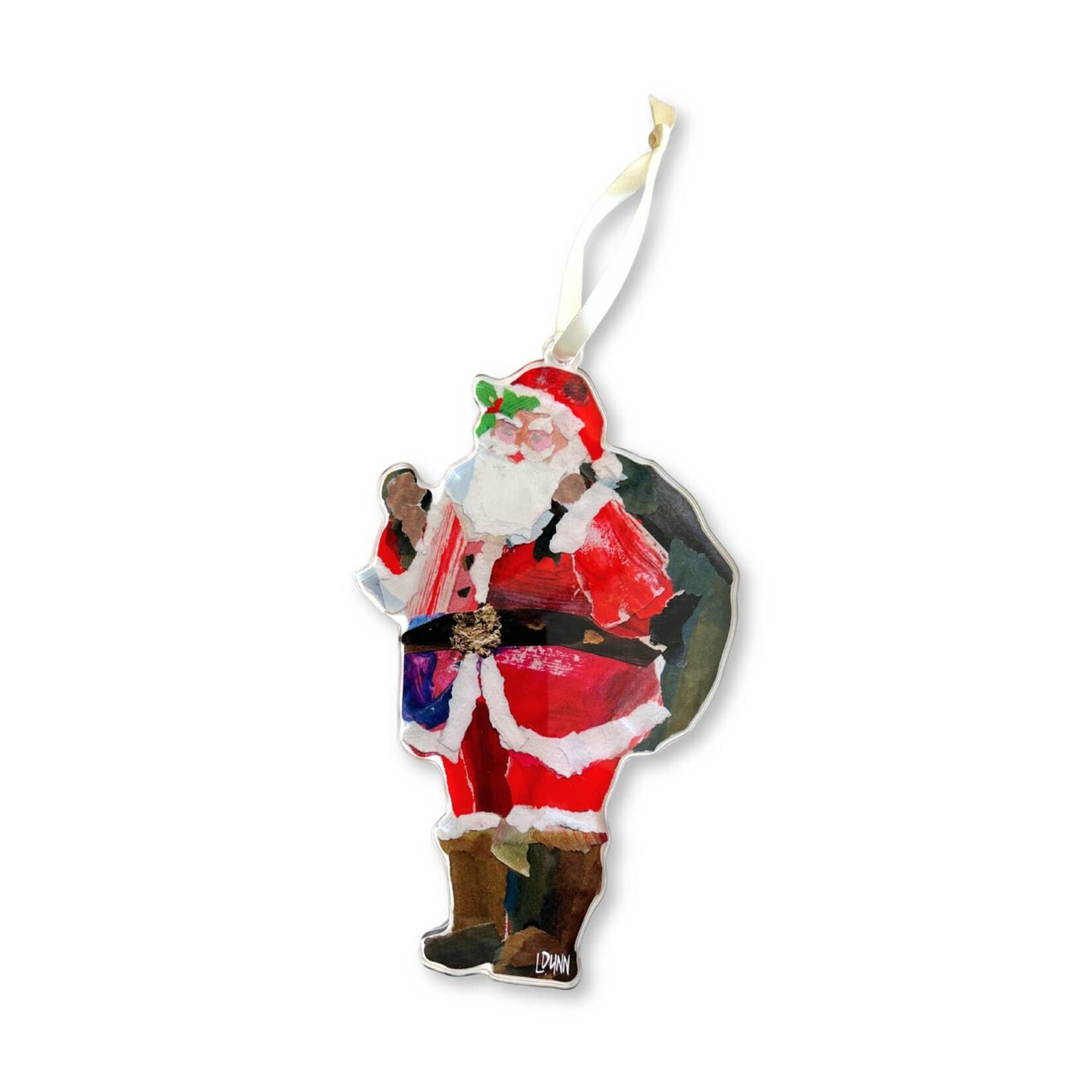 Lauren Dunn Jolly Ol' St Nick Acrylic Block