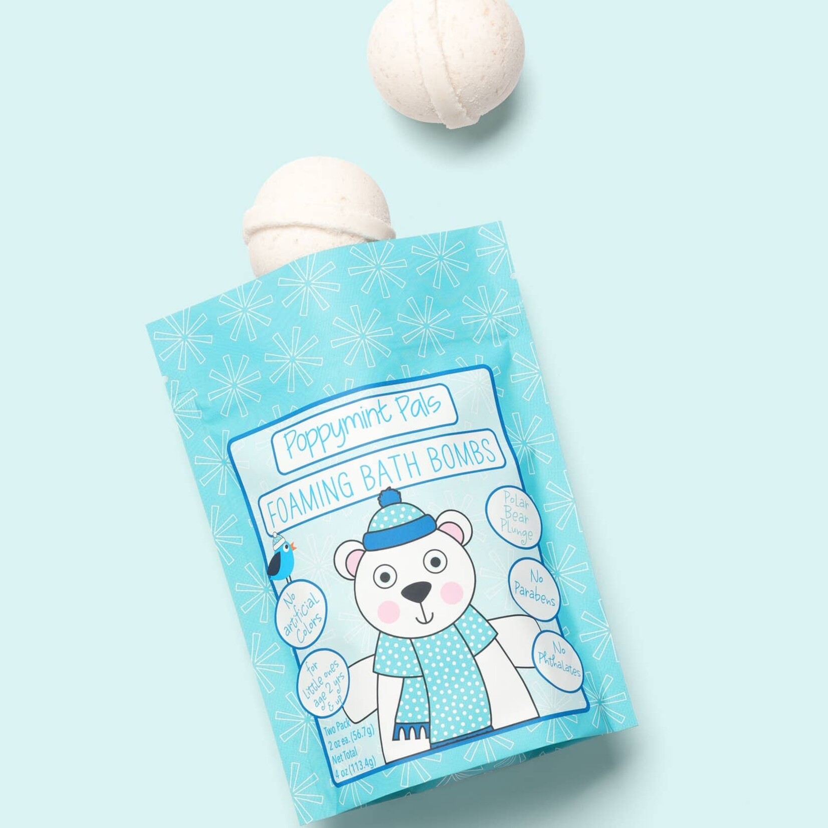 Poppymint Foaming Bath Bombs