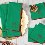 Dot and Army Green with Red Bow (Set of 4)