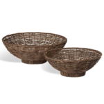 Park Hill Island Palm Rattan Bowls