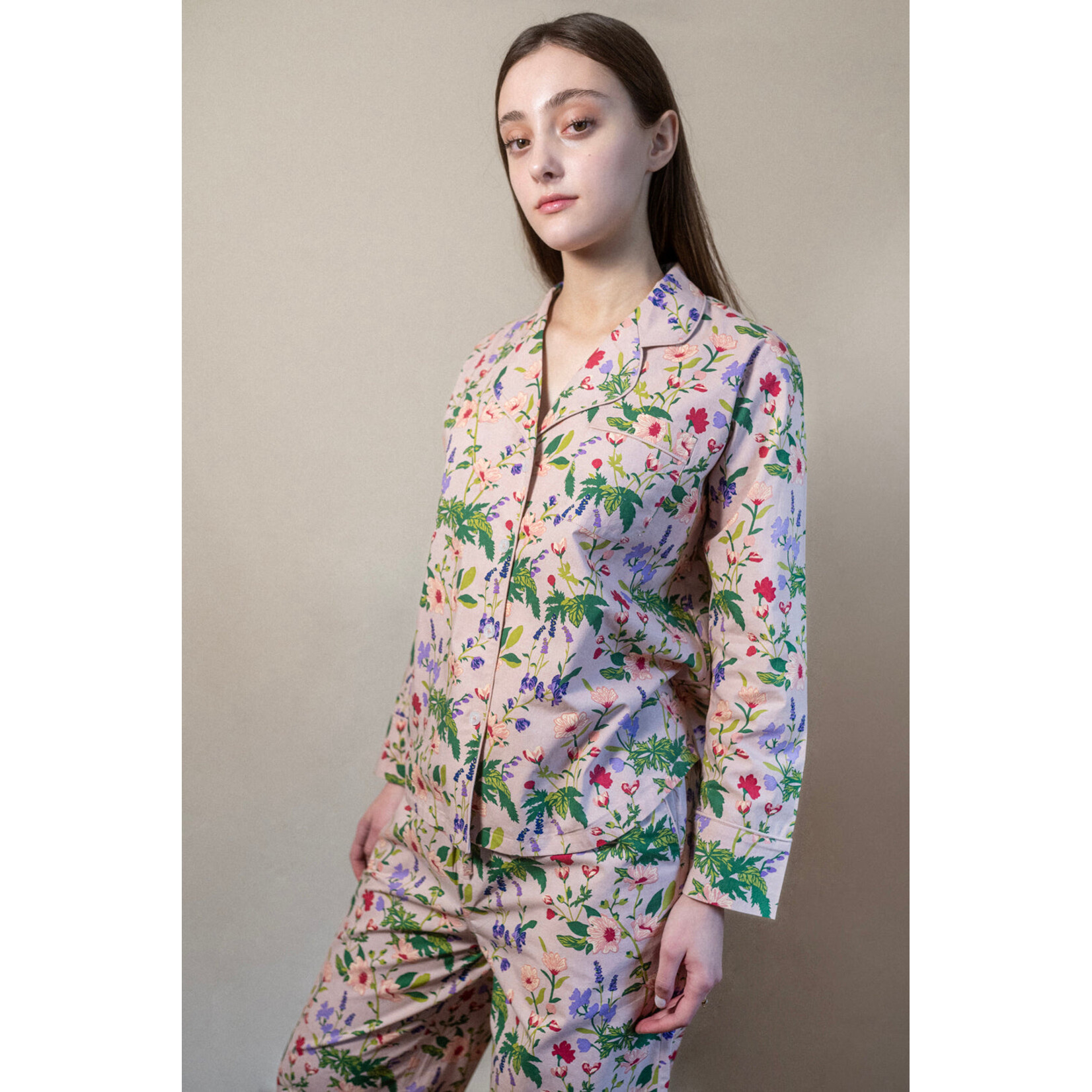 Denise Rae Garden in Rose Long Sleeve PJ's
