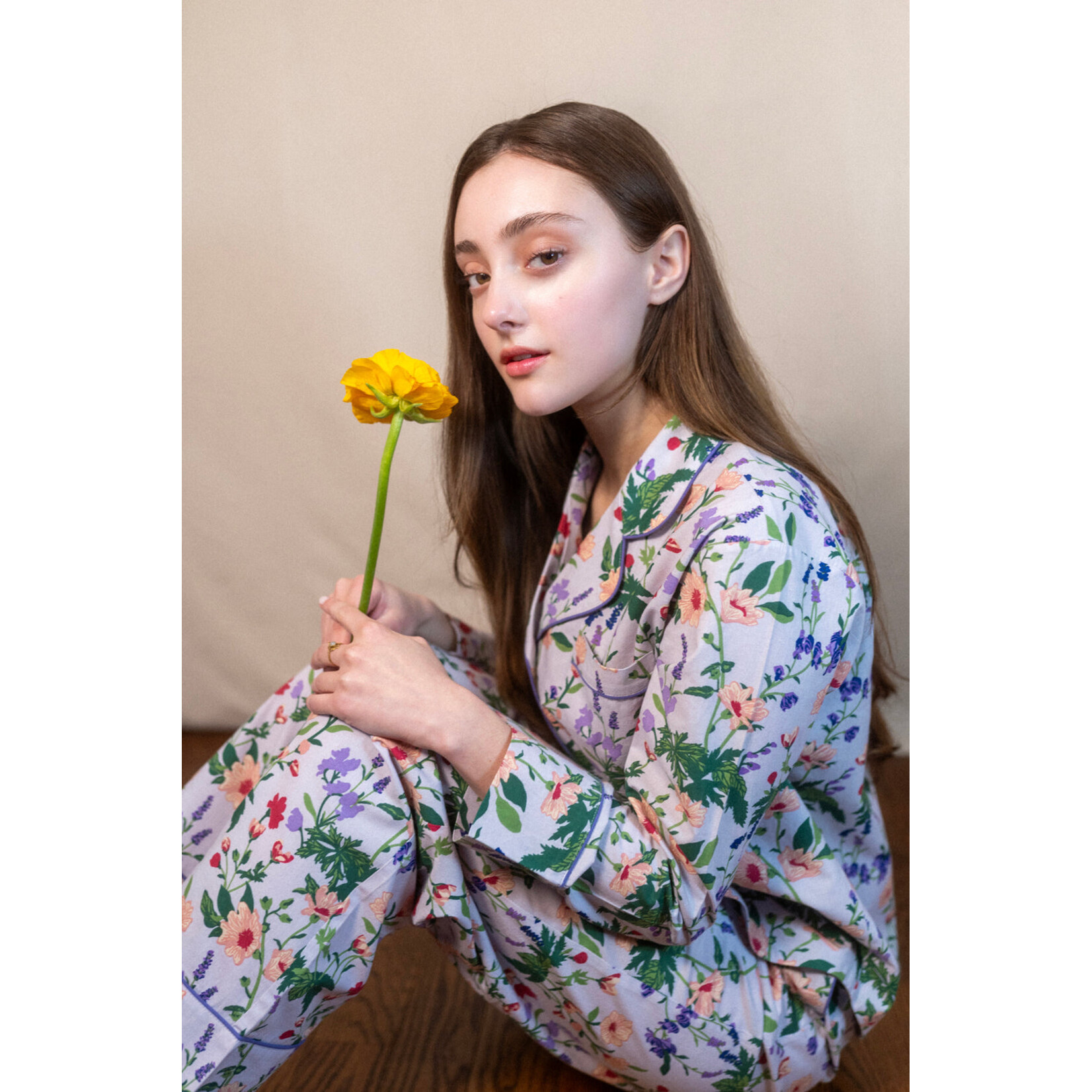 Denise Rae Garden in Lavender Long Sleeve PJ's