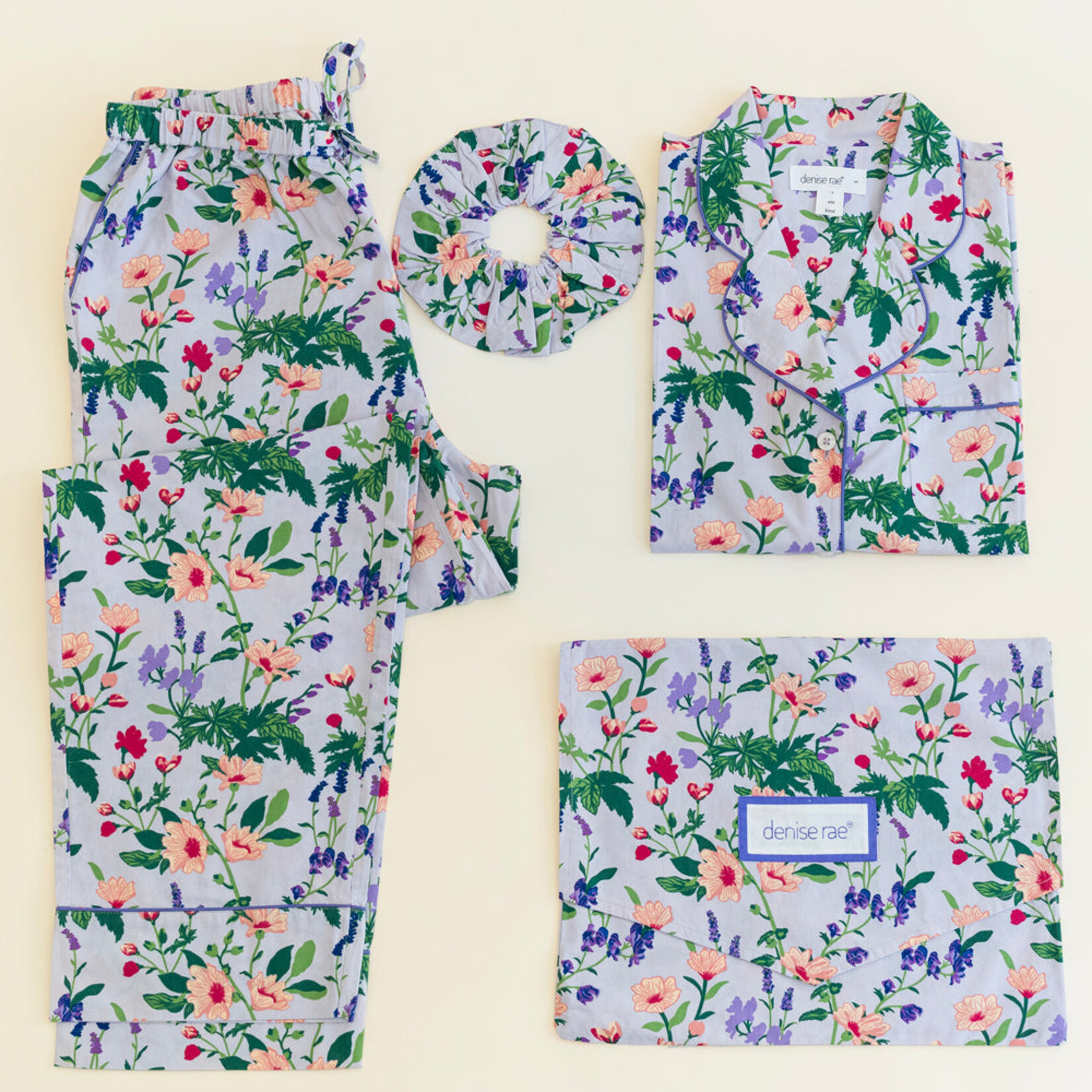 Denise Rae Garden in Lavender Long Sleeve PJ's