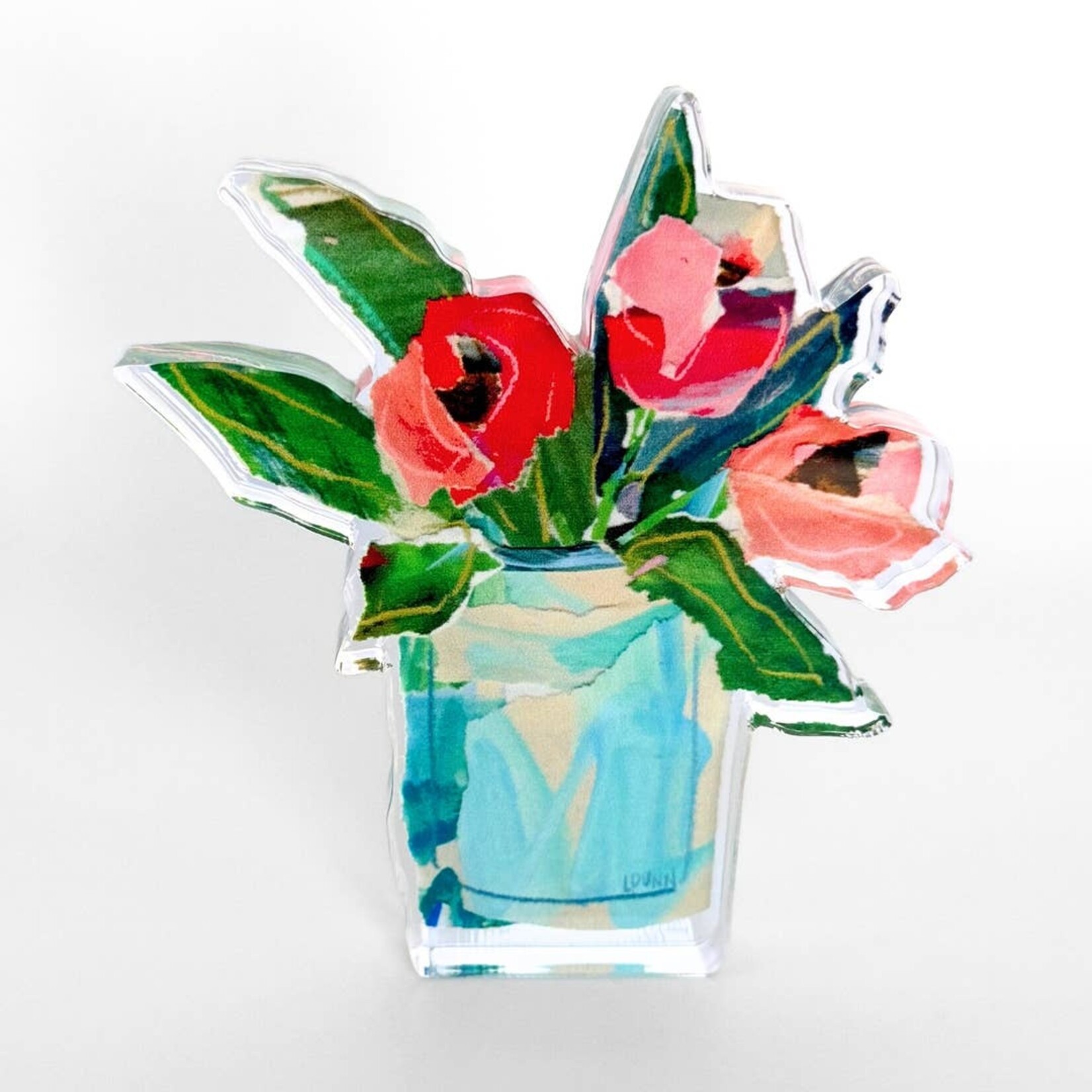 Lauren Dunn Timeless Tulips Acrylic Block in Bitty