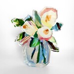 Lauren Dunn Garden Jar Floral Acrylic Block