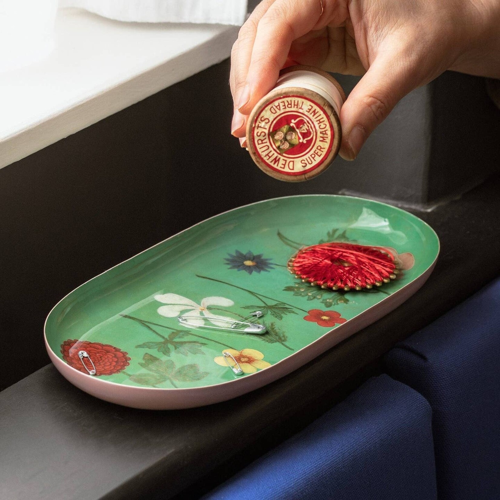 Roomytown Inc Floral Enamel Trays