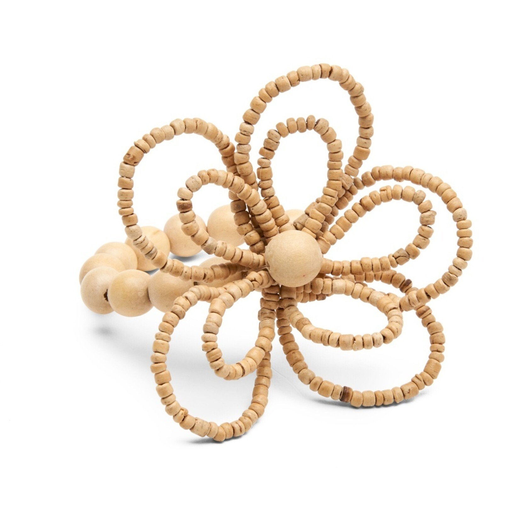 Deborah Rhodes Wooden Daisy Napkin Rings (Set of 4)