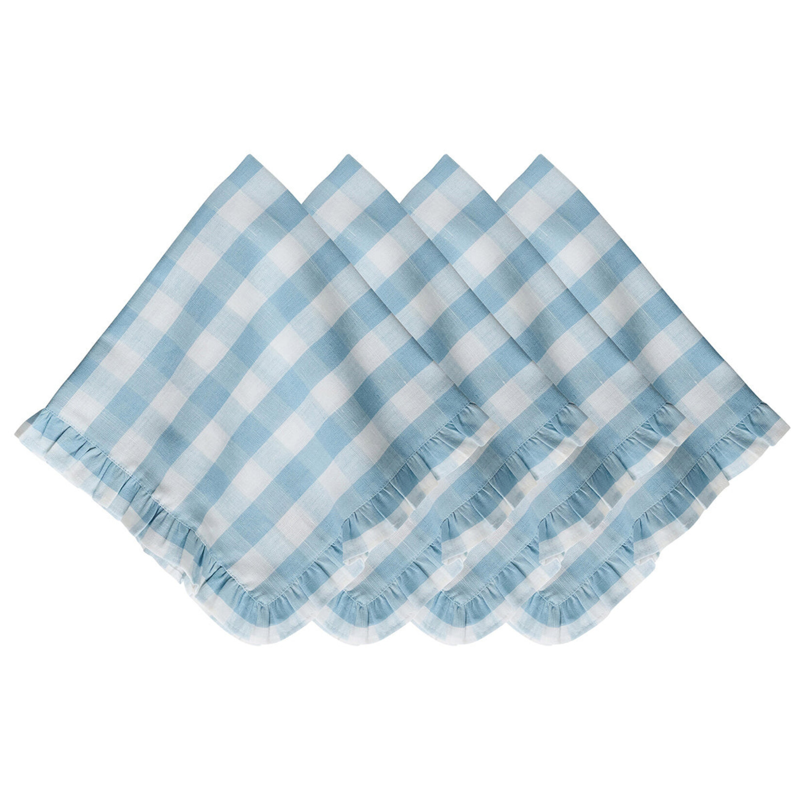 Juliska Gingham Ruffle Napkins (Set of 4)