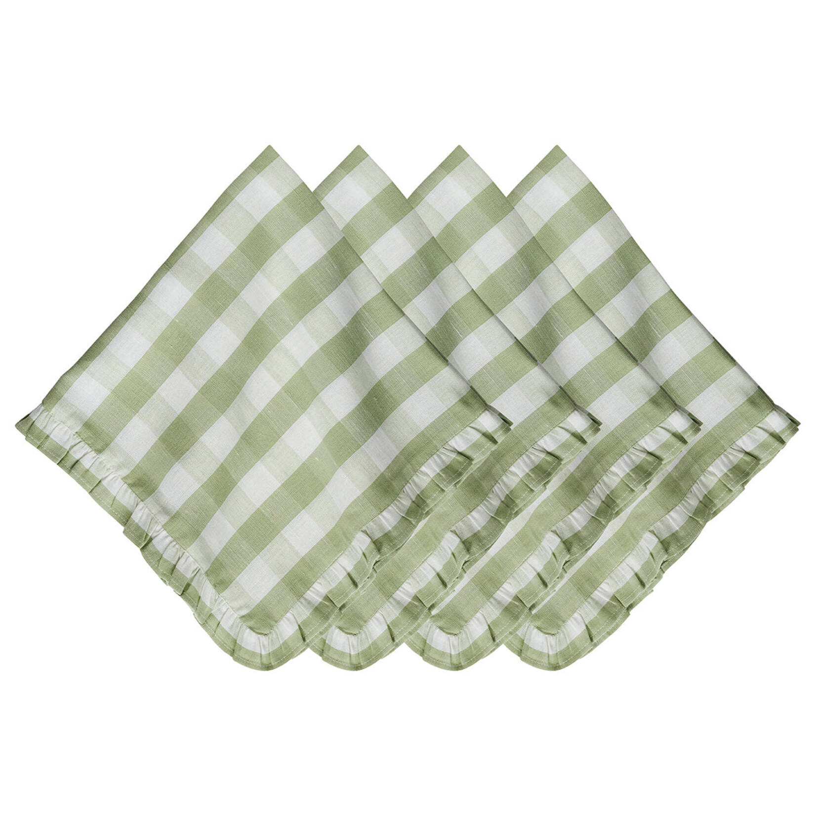 Juliska Gingham Ruffle Napkins (Set of 4)