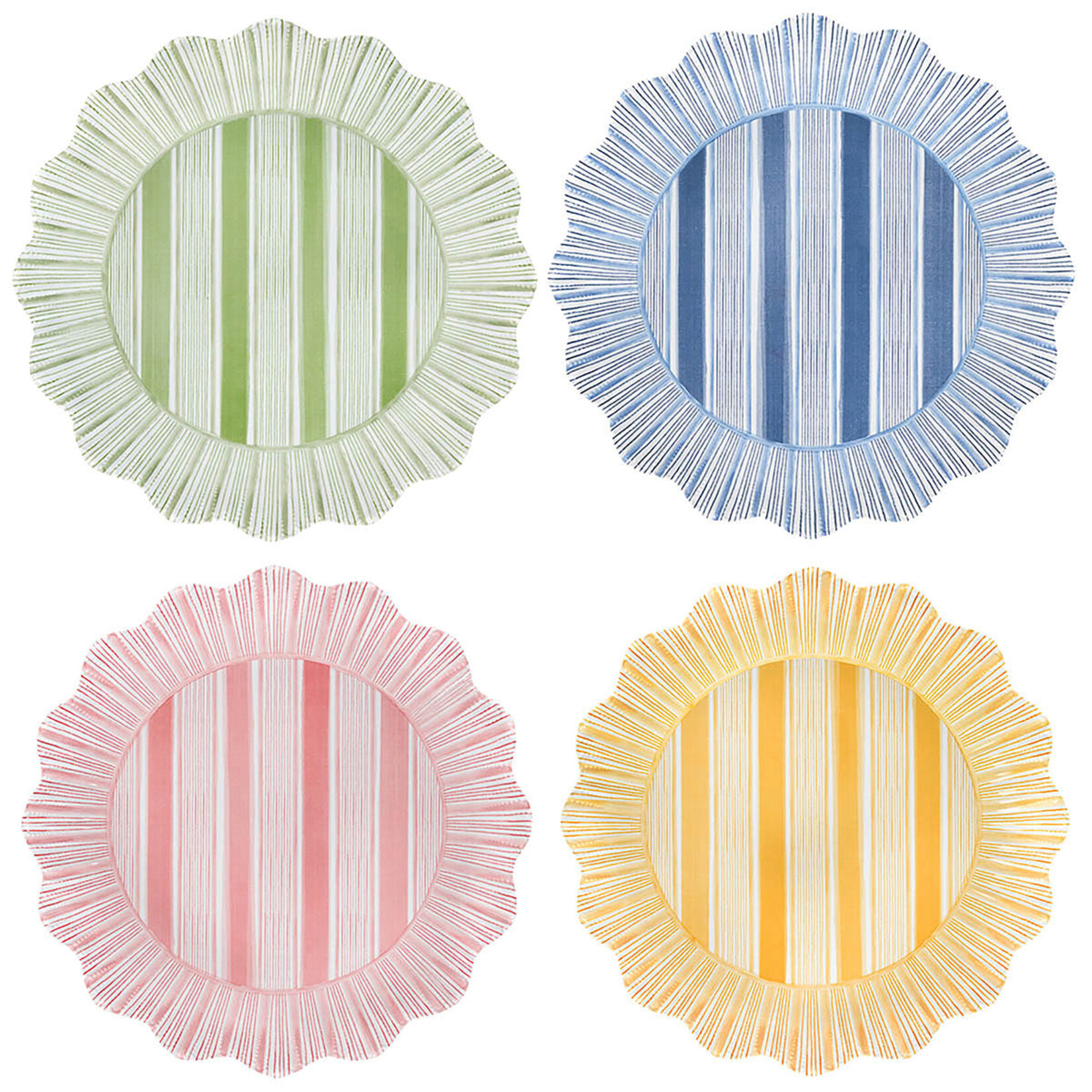 Juliska Cabana Stripe Melamine Plates (Set of 4)