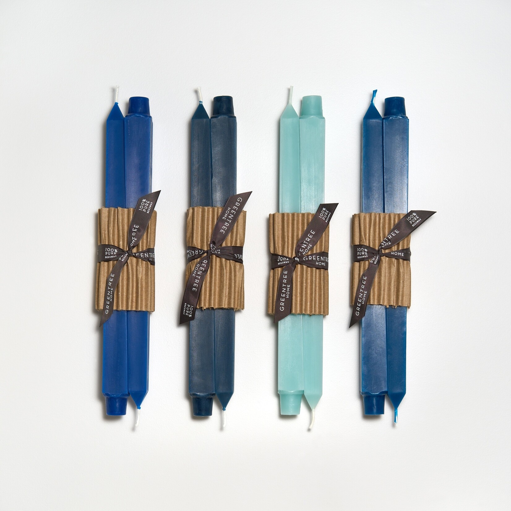 Green Tree Home Square Taper Candles (Set of 2) - 12"