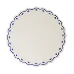 Deborah Rhodes Colette Embroidered Round Scallop Placemats (Set of 4)