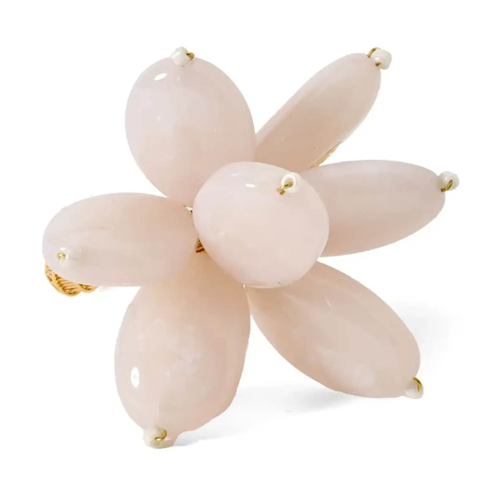 Deborah Rhodes Mod Stone Flower Napkin Rings (Set of 4)