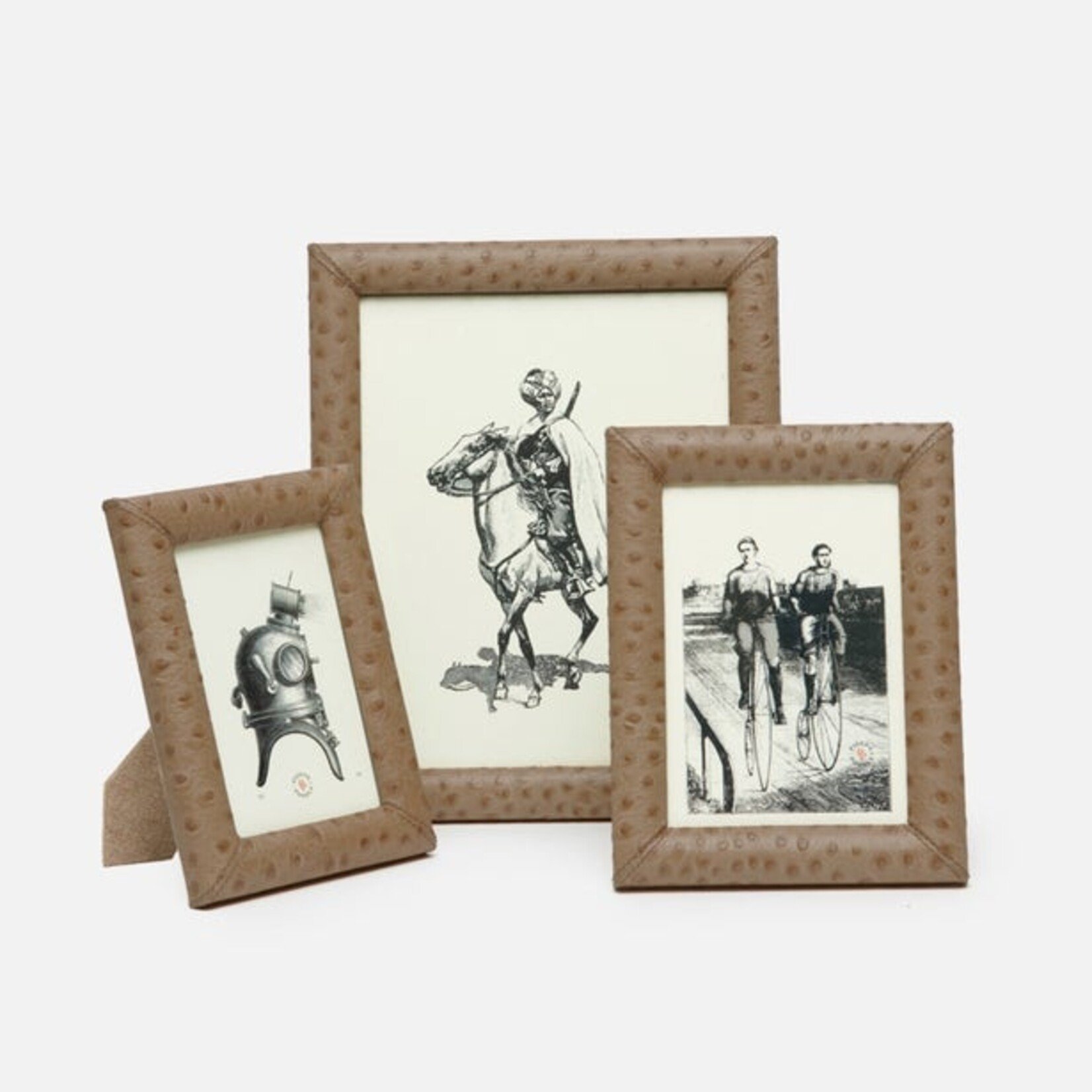 Pigeon and Poodle Witney Ostrich Frame in Oat Brown Leather