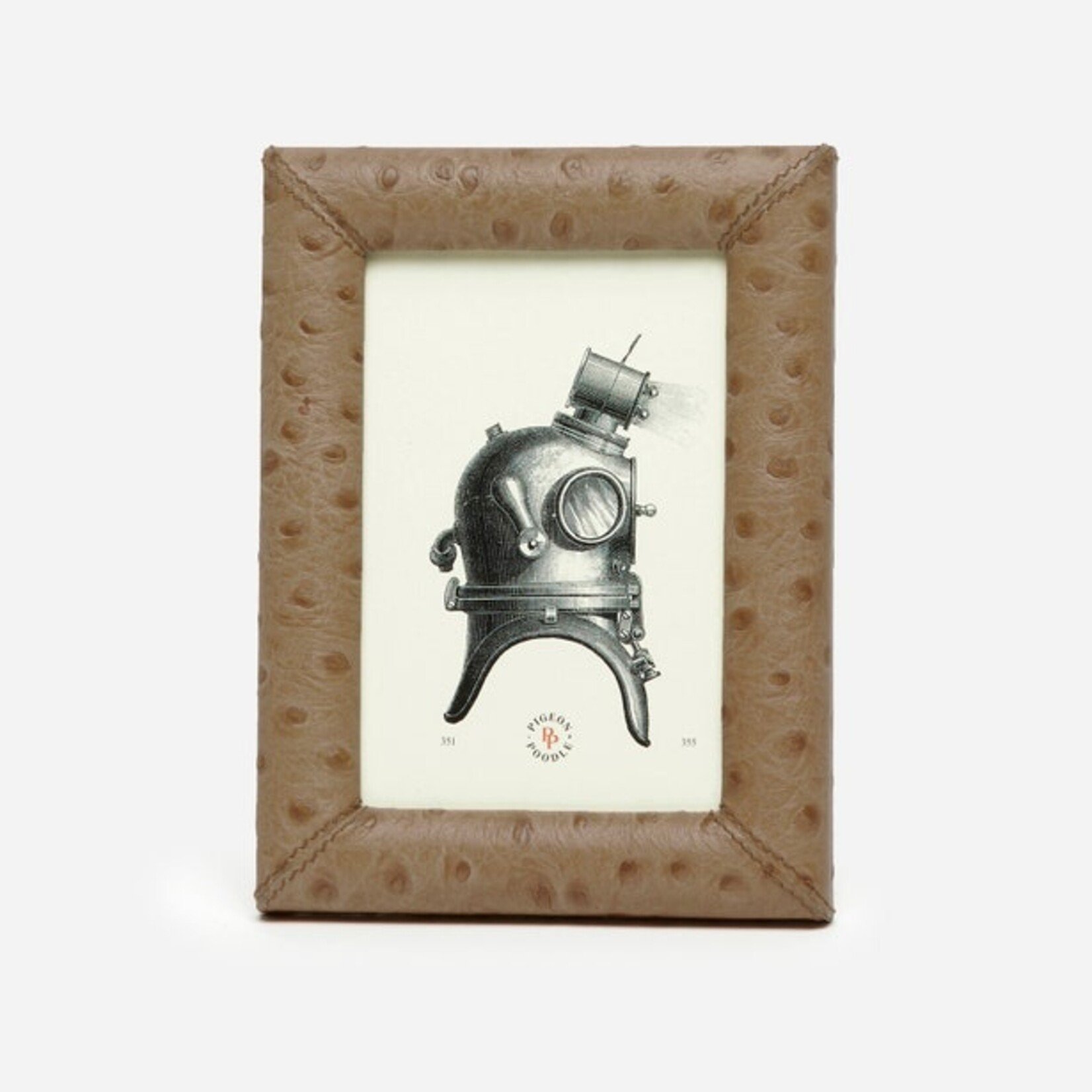 Pigeon and Poodle Witney Ostrich Frame in Oat Brown Leather