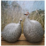 Les Céramiques de Lussan Guinea Fowl Matte Brown Spotted White Medium