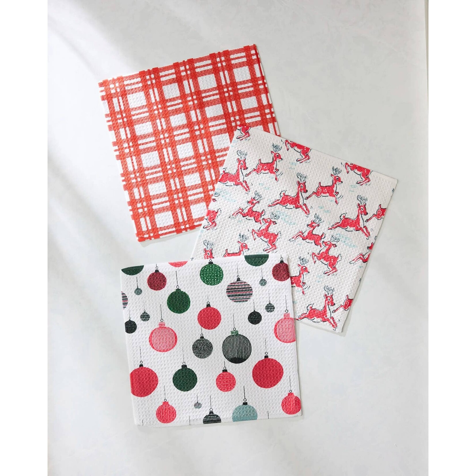 Geometry Geometry Holiday Dishcloths (Set of 3)