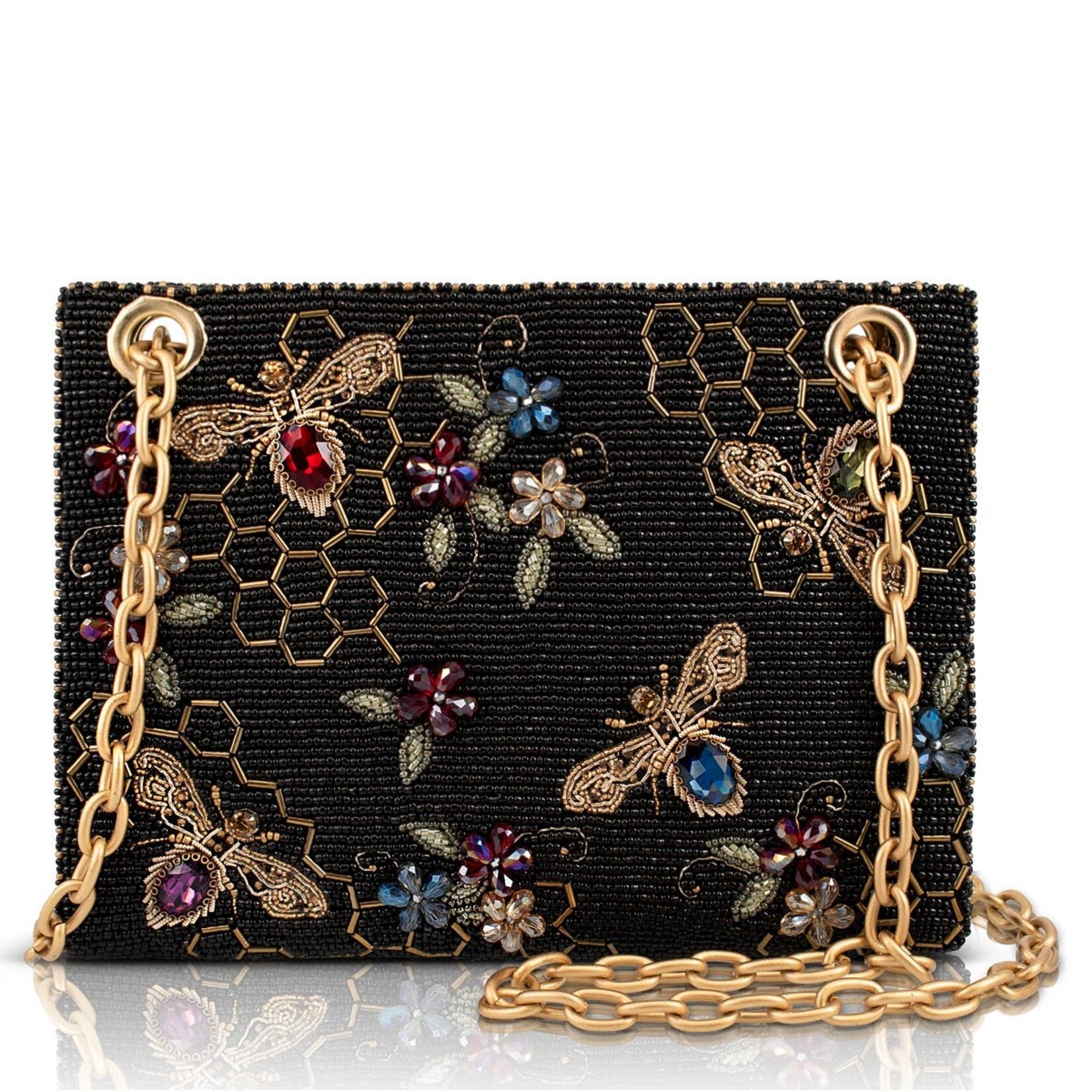 Mary Francis Haute Hive Bees and Honeycomb Handbag