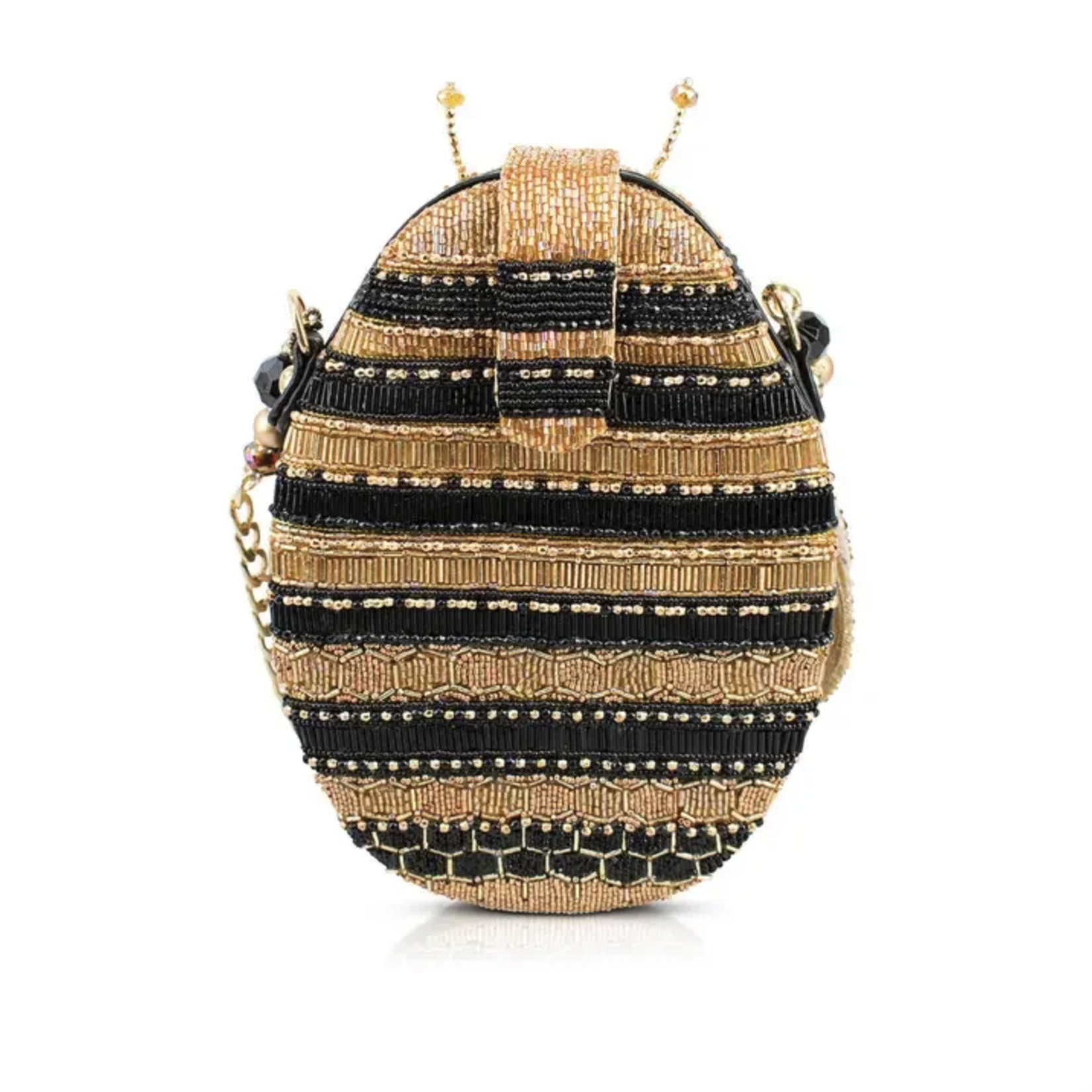 Mary Francis Sweet As Honey Bee Gold and Black Handbag