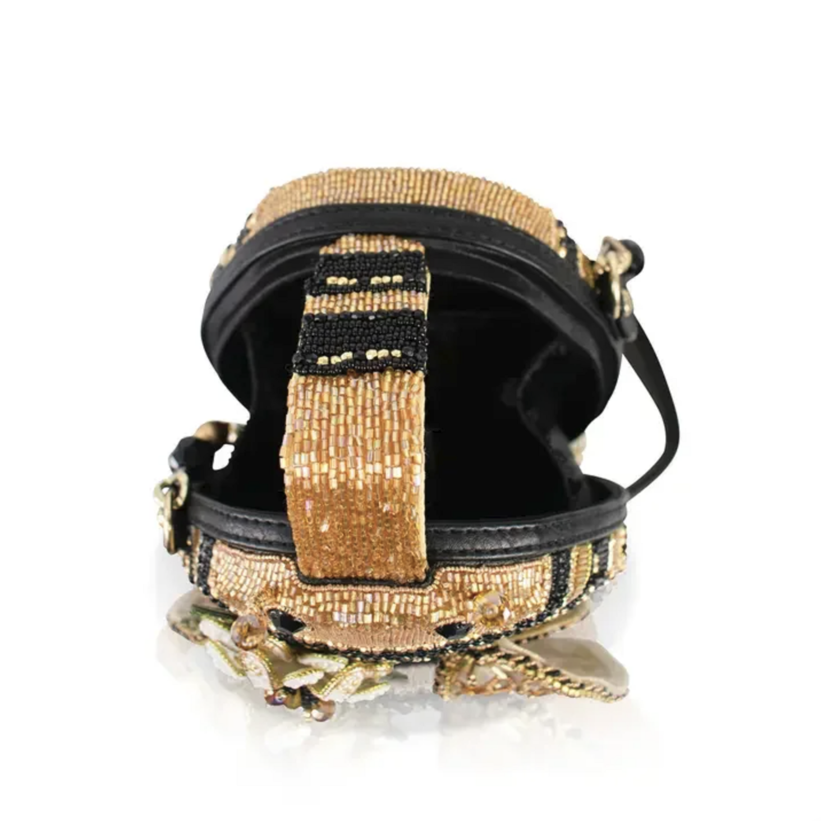 Mary Francis Sweet As Honey Bee Gold and Black Handbag