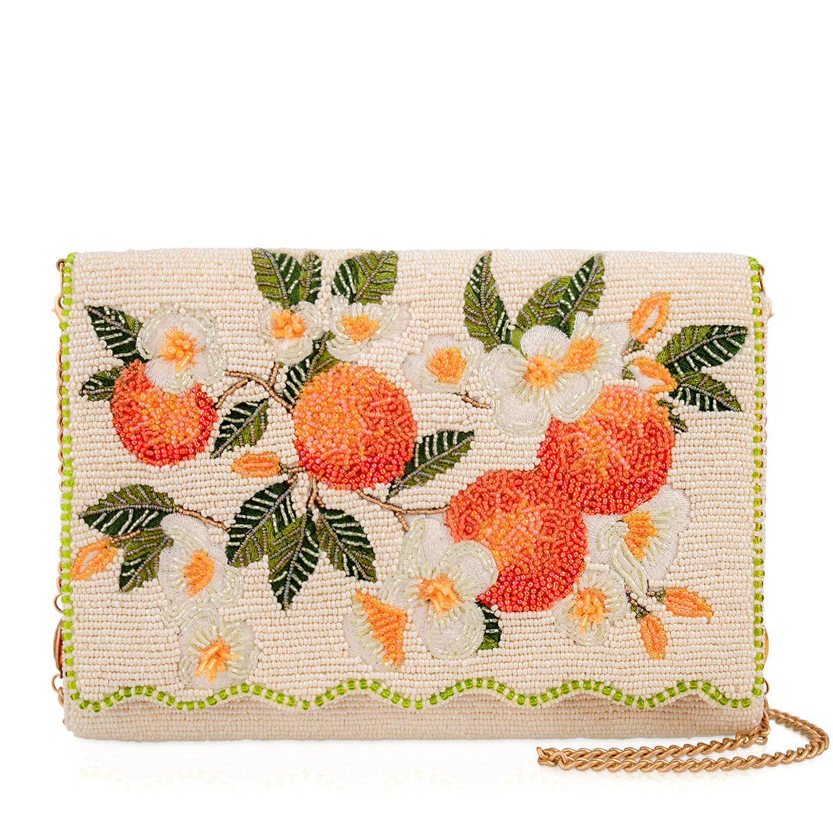 Mary Francis Sun Kissed Orange Crossbody Handbag