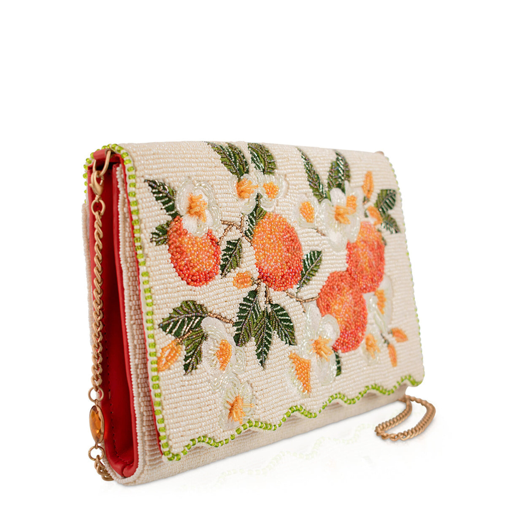 Mary Francis Sun Kissed Orange Crossbody Handbag