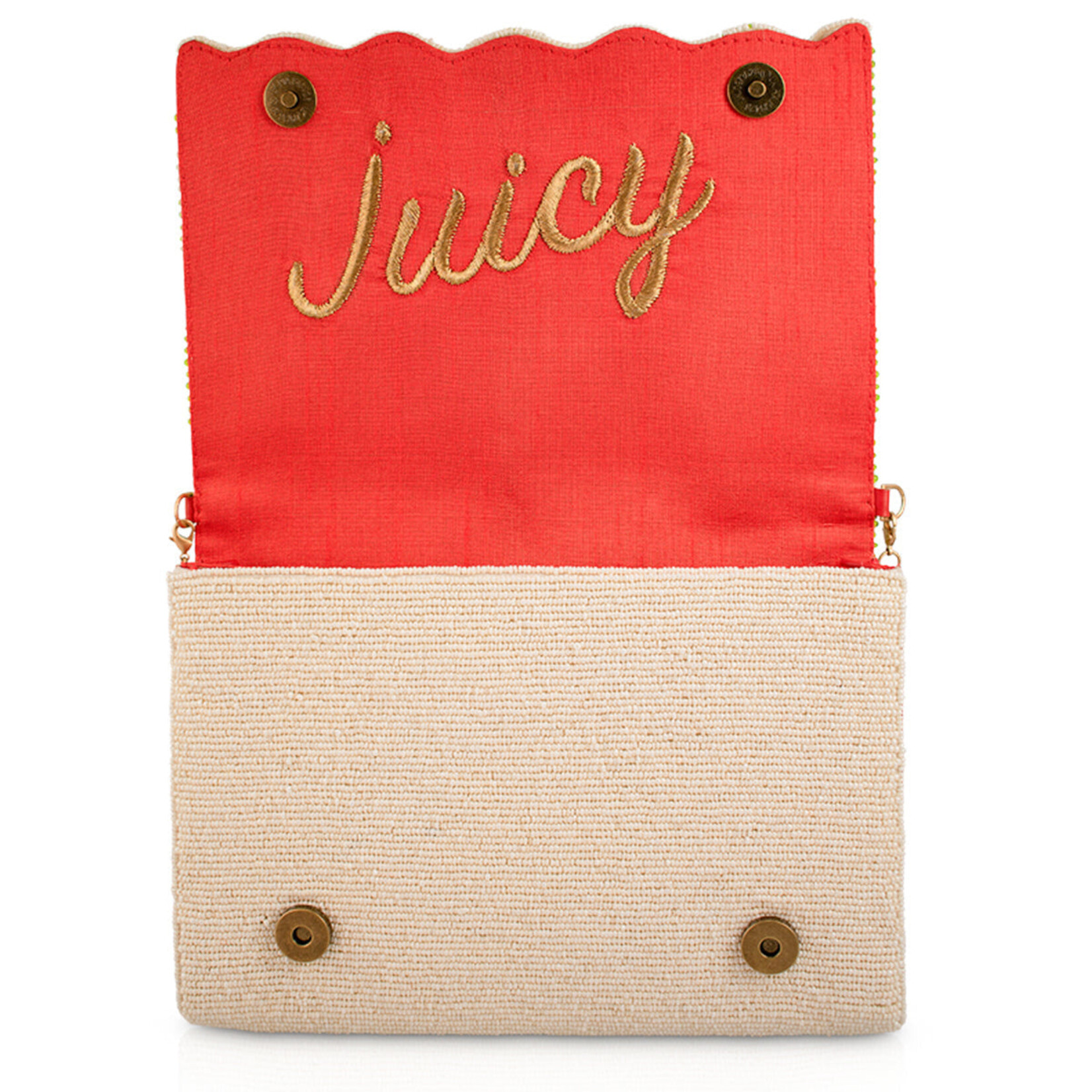 Mary Francis Sun Kissed Orange Crossbody Handbag