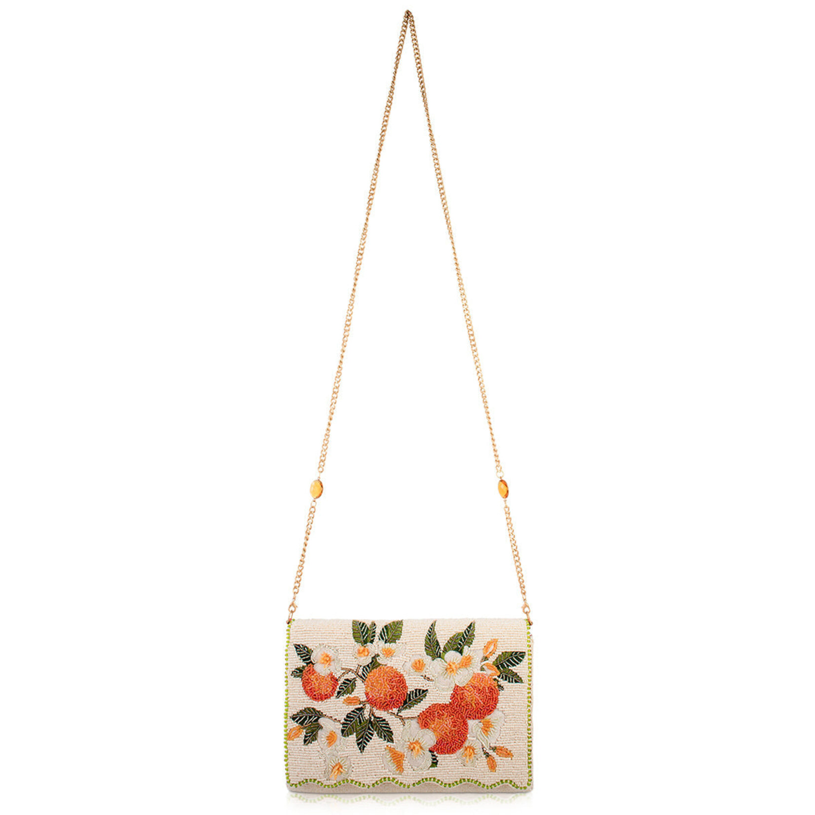 Mary Francis Sun Kissed Orange Crossbody Handbag