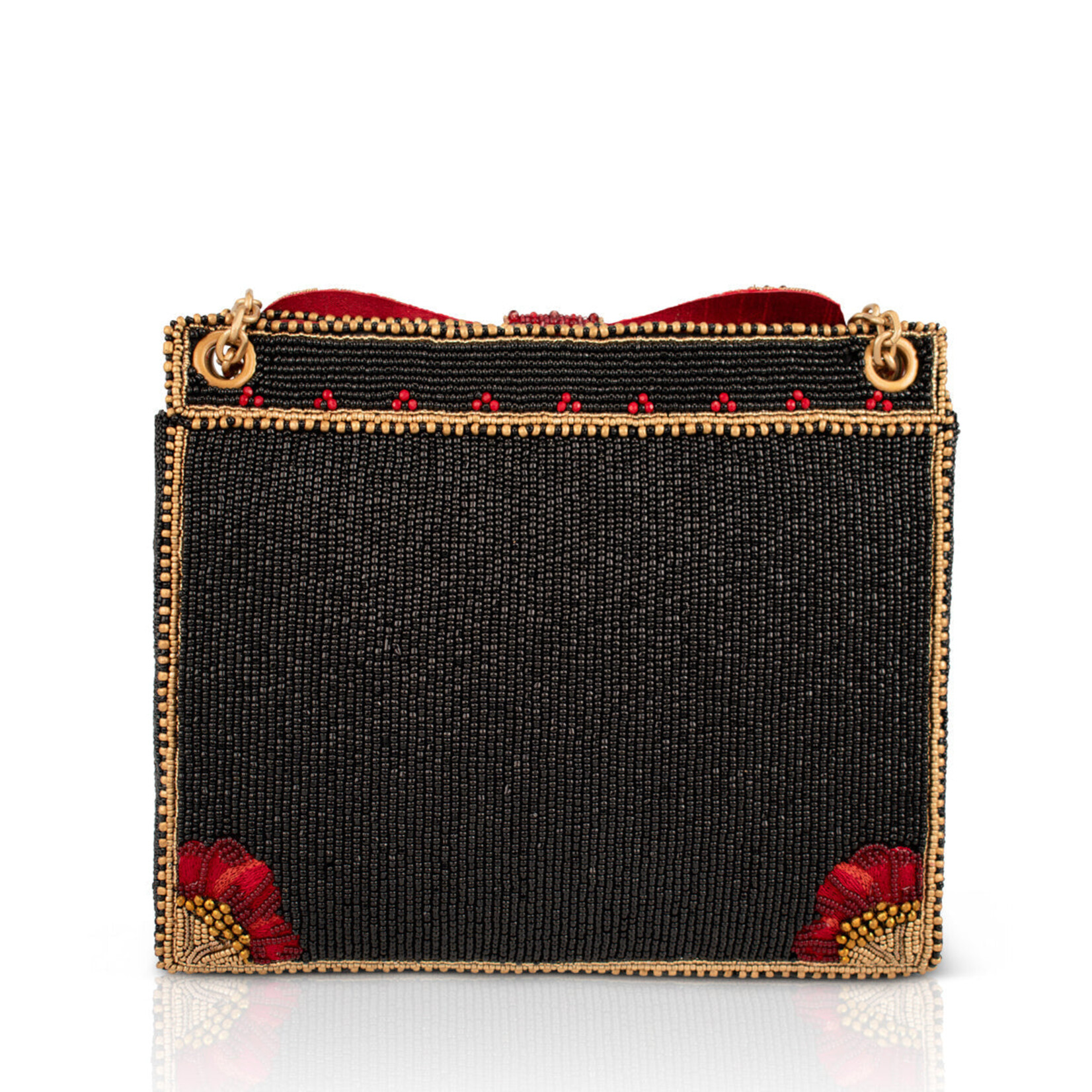 Mary Francis Gifted Floral Bow Crossbody Handbag