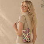Mary Francis Butterfly Garden Beaded Floral Crossbody
