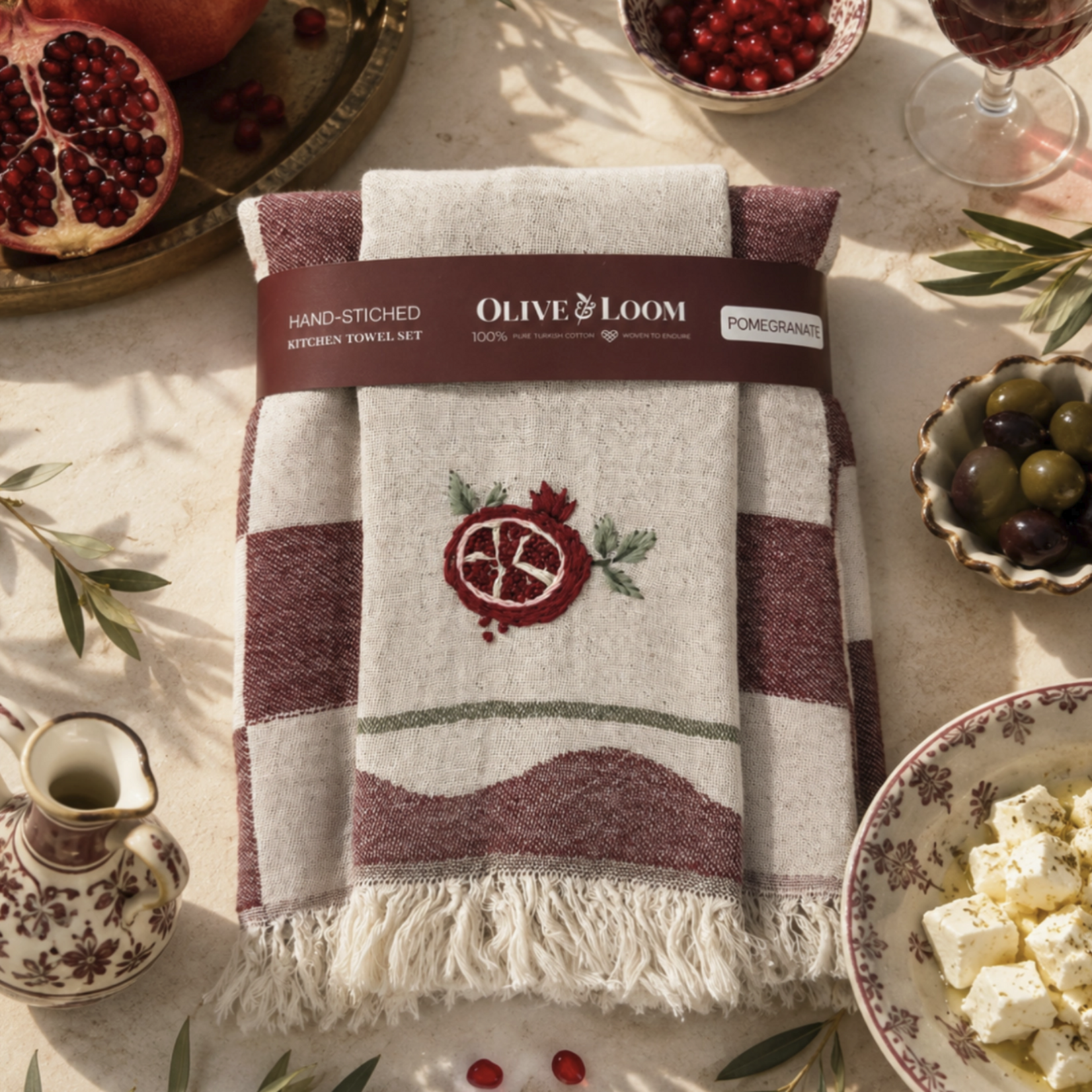 Olive & Loom Hand-Stitched Towel Sets