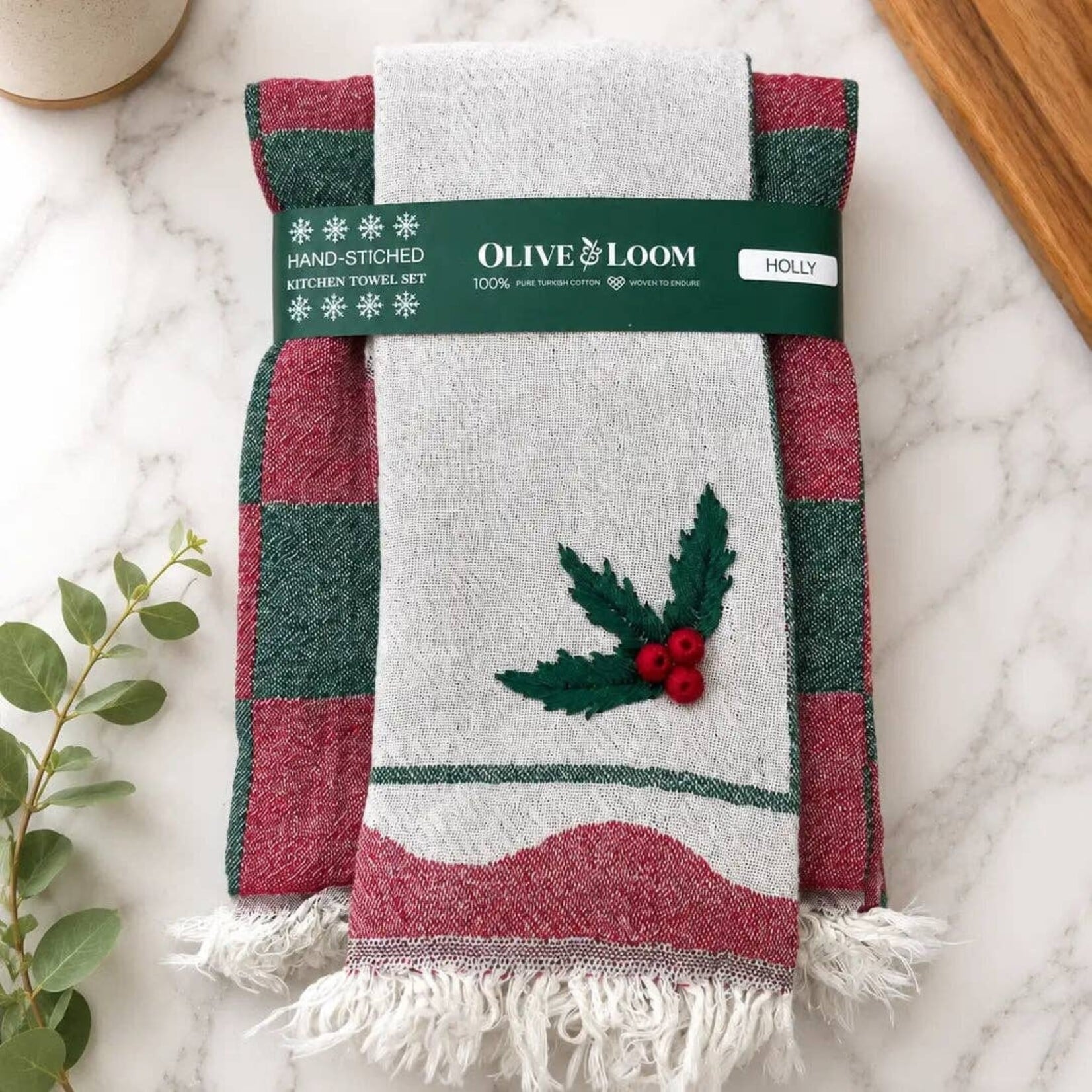 Olive & Loom Hand-Stitched Towel Sets