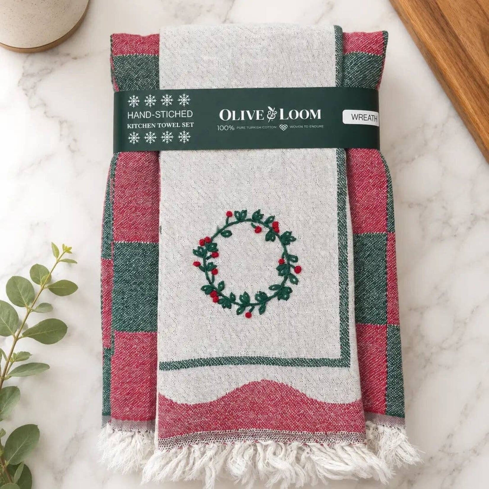 Olive & Loom Hand-Stitched Towel Sets