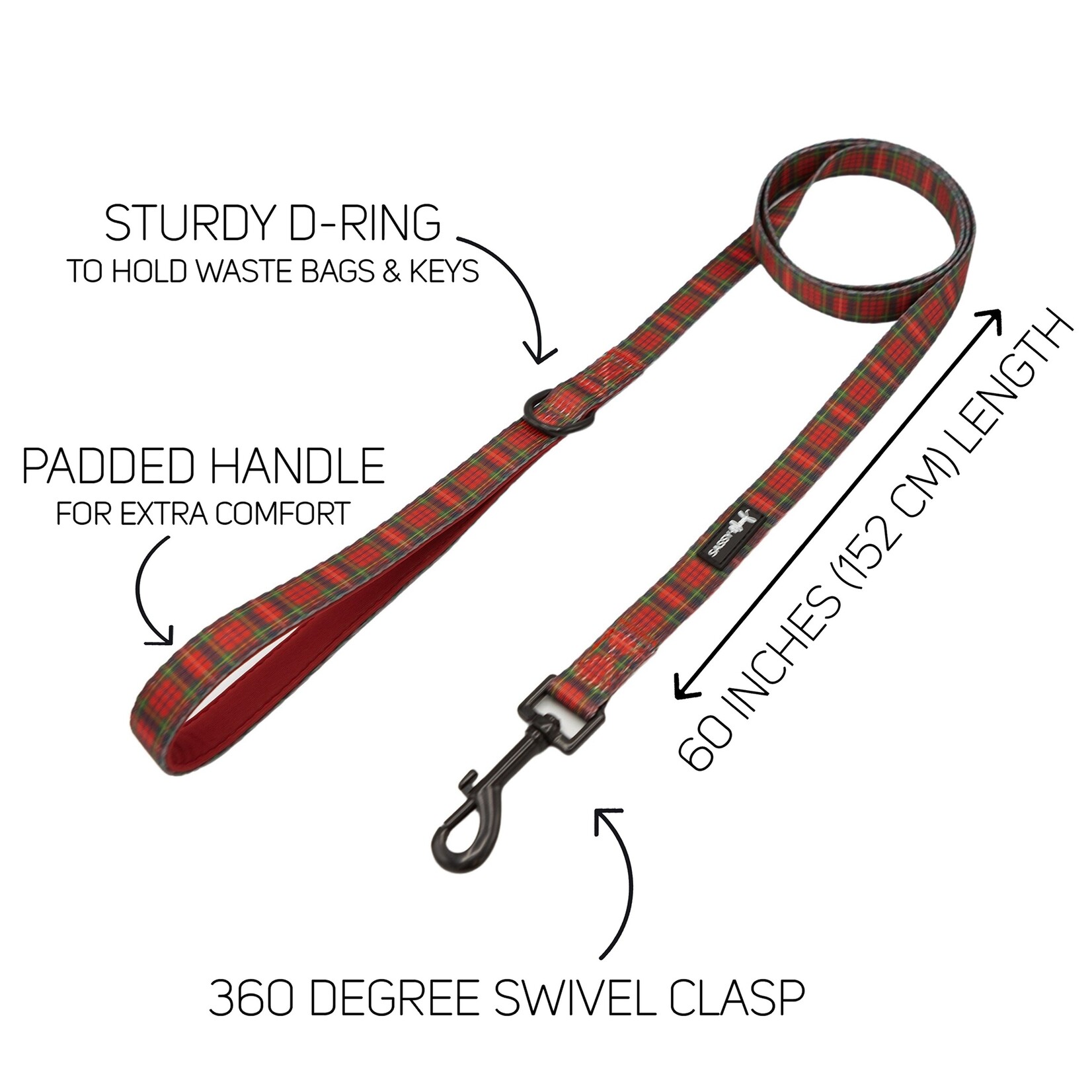 Sassy Woof Dog Collars & Leash in Deck the Paws
