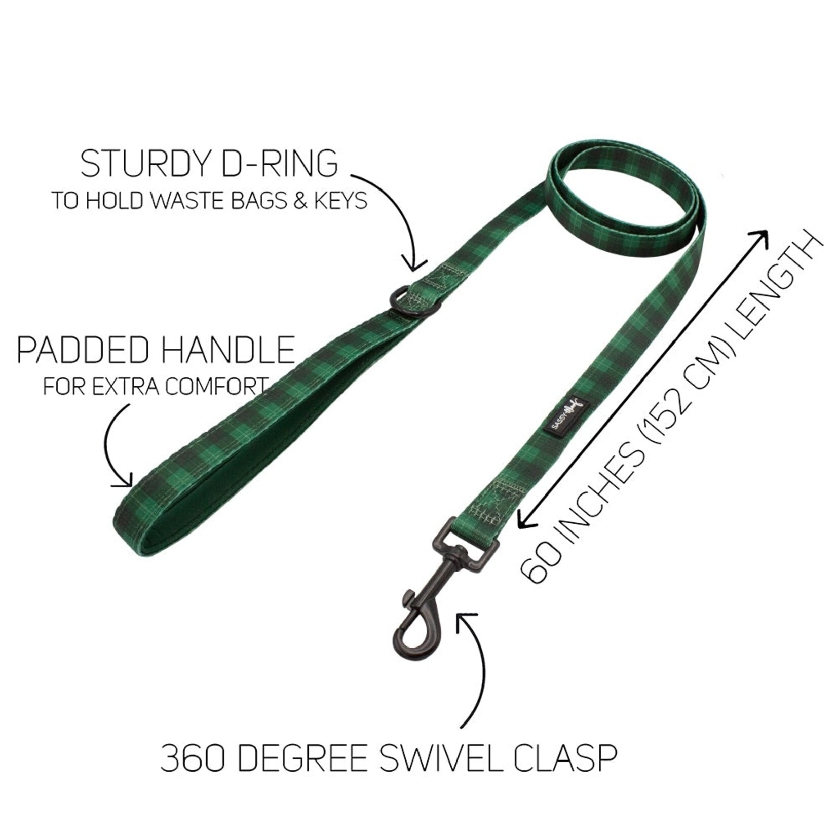 Sassy Woof Dog Collars & Leash in Barks of Holly